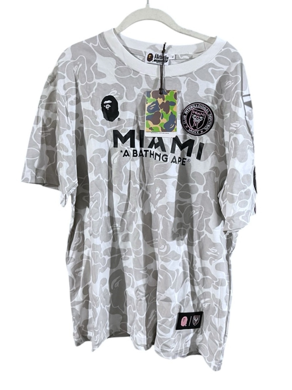 NWT Size | BAPE x Inter Miami CF Camo Tee White | Size XL